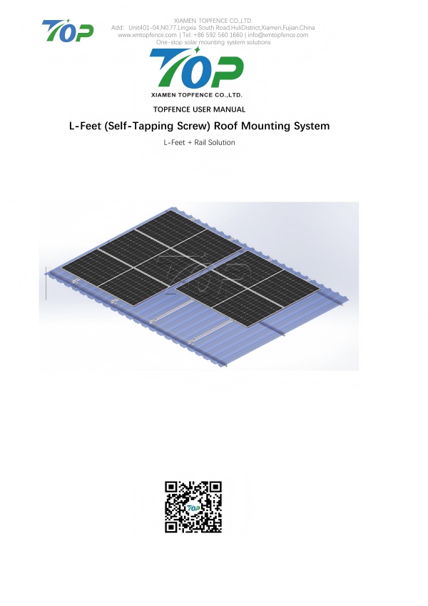 Topfencesolar L-Feet süsteemi kasutusjuhend
